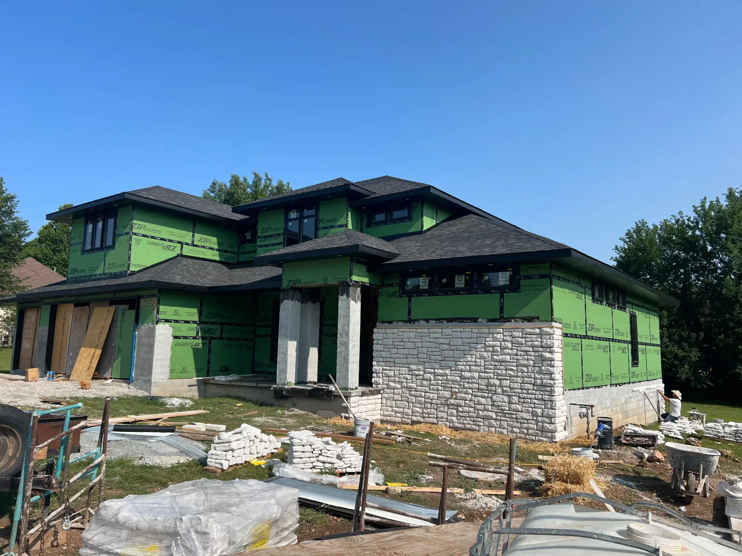 Cut Limestone - Antique White - Breckenridge Subdivision - Carthage, Mo